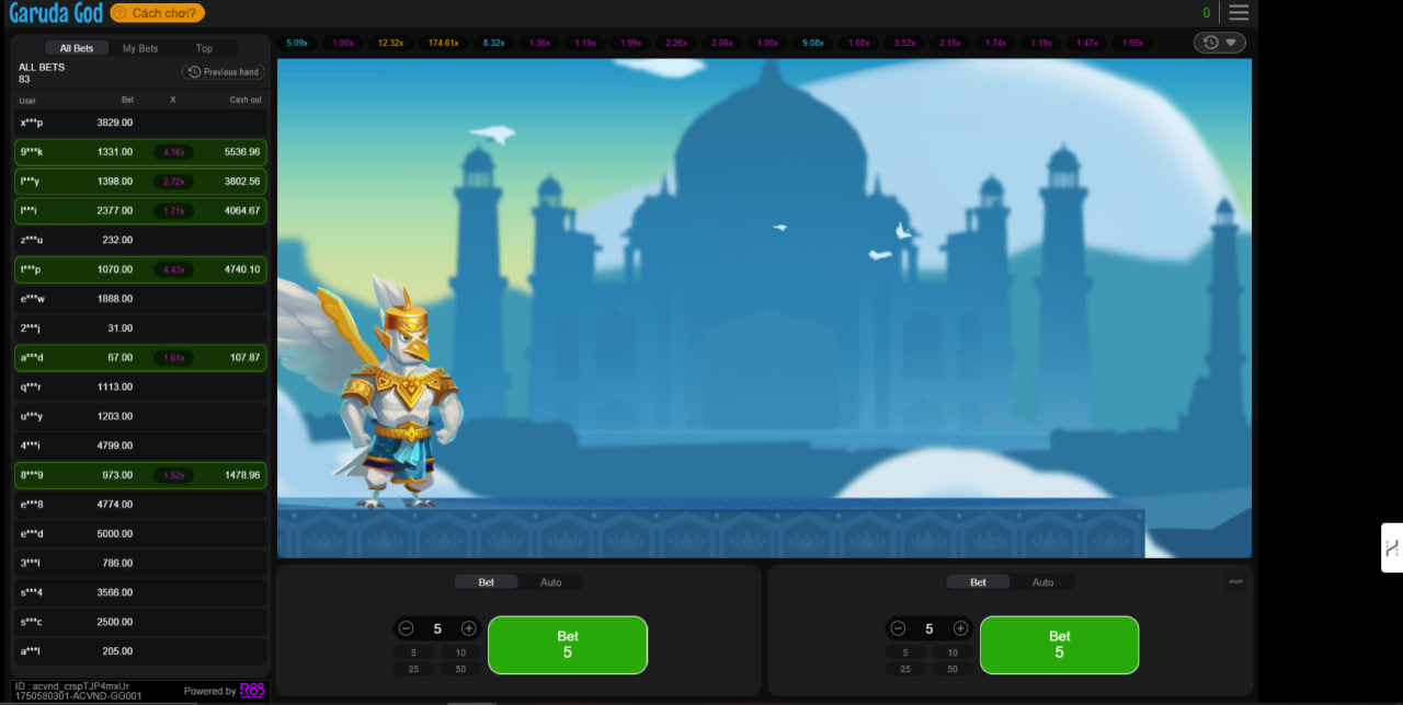 Garuda God - Trò chơi Crash Game được nhà cung cấp R88 phân phối tại BJ88